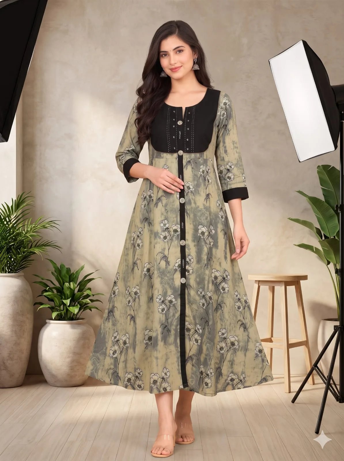The Kurti Shop Premium Floral Kurtis with Tailored Silhouette