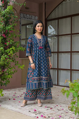 the khurti shop printed cotton kurta set for women