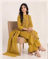 Premium Embroidered Kurti Set with Palazzo 2