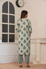 Women’s Printed Straight Kurta Pant Dupatta Set