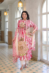 Women Floral Printed Straight Kurta with Pants – Stylish 3 Piece Ethnic Set