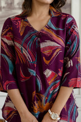 The Kurti Shop – Women Printed Top & Pant Set | Stylish 2 Piece Co-Ord Set