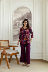 The Kurti Shop – Women Printed Top & Pant Set | Stylish 2 Piece Co-Ord Set