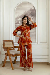 Elegant Printed Co-Ord Set for Women | The Kurti Shop