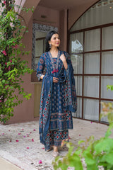 best women ethnic flared kurti with wide leg palazzo by the khurti shop
