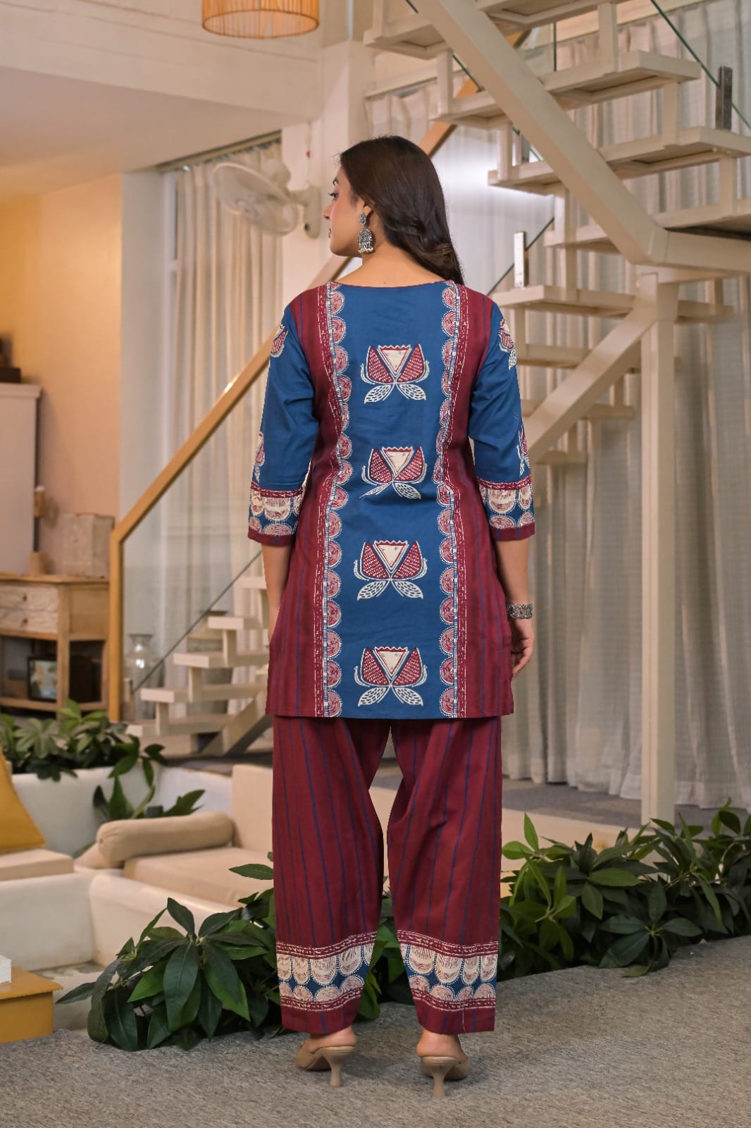 best ethnic printed kurti with salwar and dupatta by the khurti shop