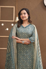 v neck printed cotton kurti with embroidered border details the khurti shop