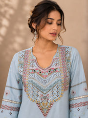 Festive ethnic wear embroidered kurti suit set for women - The Khurti Shop