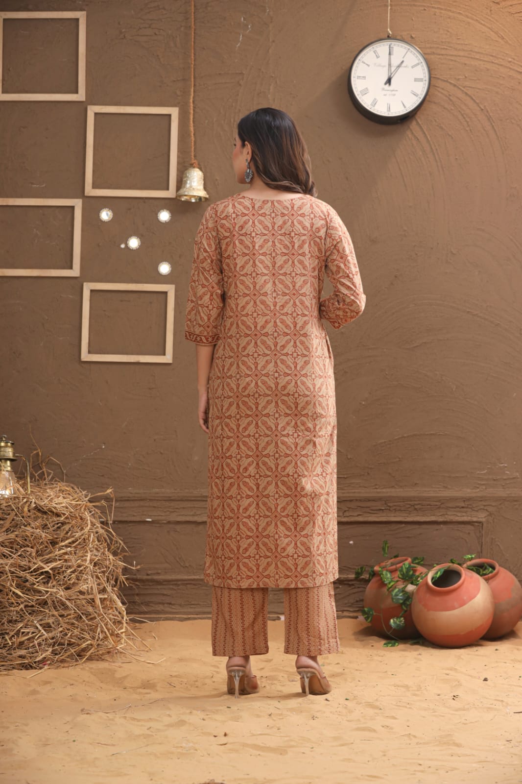 The Kurti Shop, Women Ethnic Wear, Abstract Printed Kurta Set, Cotton Straight Kurti, Printed Suit with Dupatta, Daily Wear Ethnic Set, Casual Office Wear Kurti, 3 Piece Cotton Suit