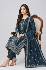 kurti set, 3 piece kurti set, women ethnic wear, ladies kurti, kurta set for women, straight kurti, printed kurti, ethnic wear, festive wear, party wear, traditional wear, dupatta set, women clothing, The Kurti Shop