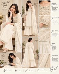 Elegant Cotton Blend Kurti Palazzo Set for Women